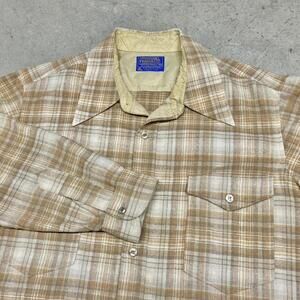 Pendleton Men's Tan and Brown Shirt